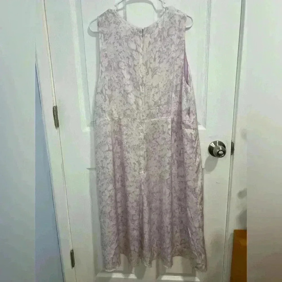 NWT Nordstrom Signature Floral Silk A-Line Midi Dress Size 18 Spring Romantic - Picture 7 of 8